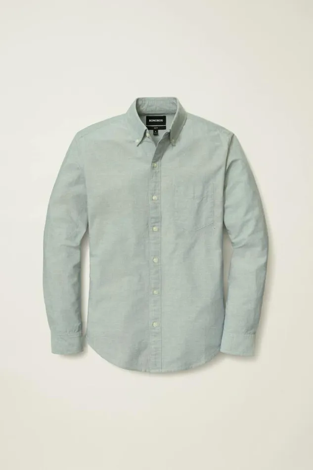 Men Everyday Oxford Shirt Green Sage Bonobos Business Casual Shirts