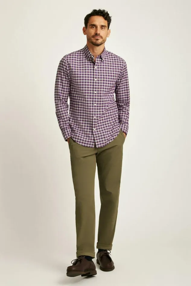 Men Everyday Shirt Crimson Hill Plaid Bonobos Business Casual Shirts