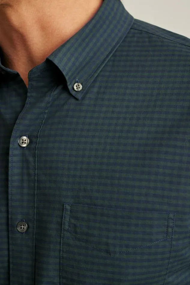 Men Everyday Shirt Navy Green Gingham Bonobos Business Casual Shirts