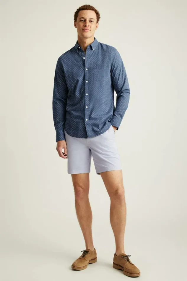 Men Everyday Shirt Navy White Dot Bonobos Business Casual Shirts