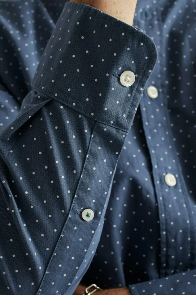 Men Everyday Shirt Navy White Dot Bonobos Business Casual Shirts