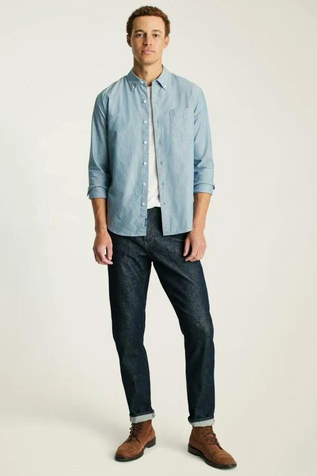 Men Everyday Shirt Ocean Blue Neps Bonobos Business Casual Shirts