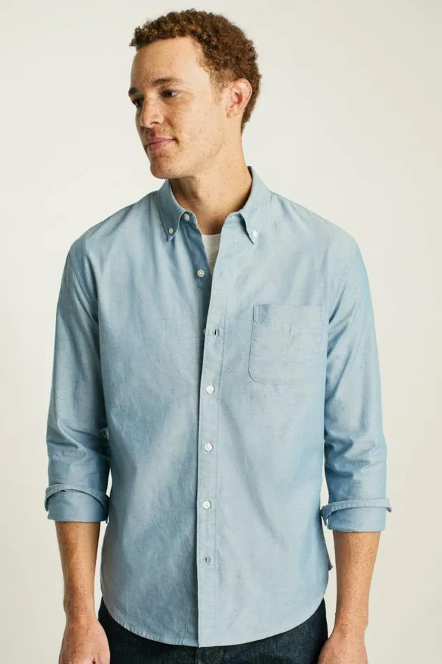 Men Everyday Shirt Ocean Blue Neps Bonobos Business Casual Shirts
