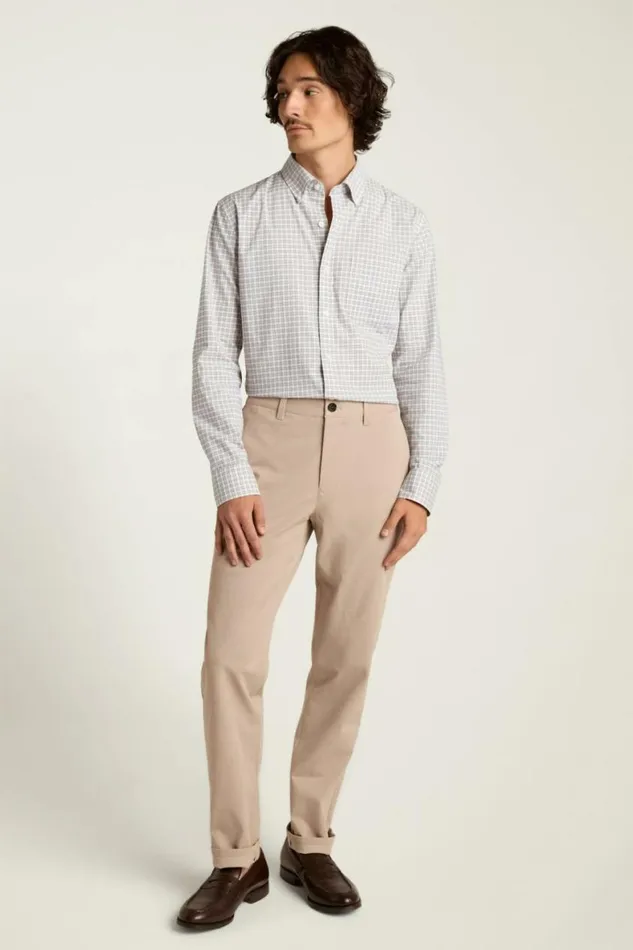 Men Everyday Shirt Pink Dawn Plaid Bonobos Business Casual Shirts
