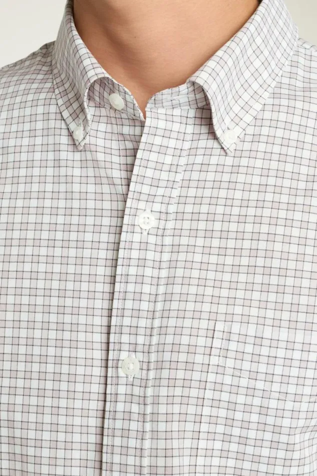 Men Everyday Shirt Pink Dawn Plaid Bonobos Business Casual Shirts