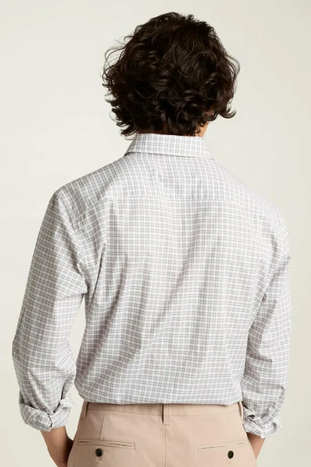 Men Everyday Shirt Pink Dawn Plaid Bonobos Business Casual Shirts