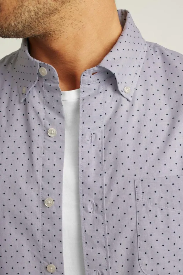 Men Everyday Shirt Purple Navy Dot Bonobos Business Casual Shirts