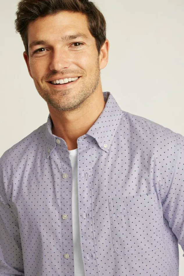 Men Everyday Shirt Purple Navy Dot Bonobos Business Casual Shirts