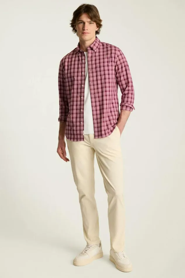 Men Everyday Shirt Red Parton Check Bonobos Casual Shirts