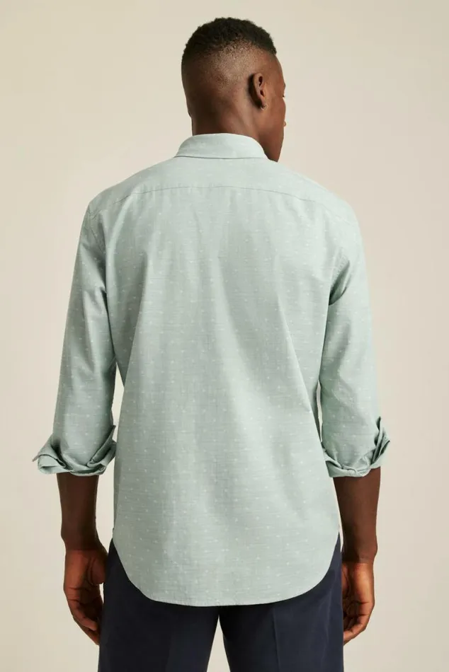 Men Everyday Shirt Sage Chambray Dobby Dot Bonobos Business Casual Shirts