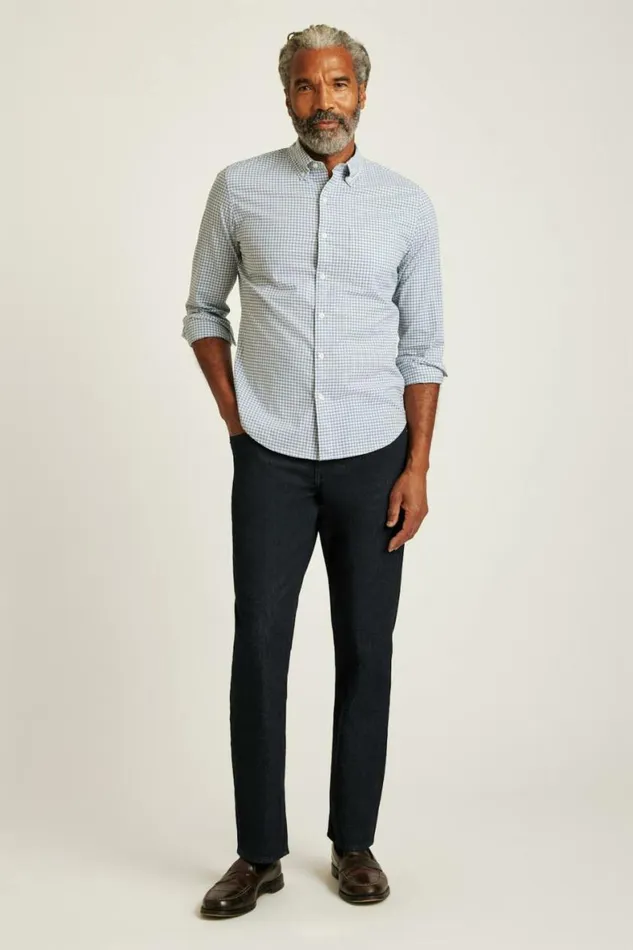 Men Everyday Shirt Sky White Gingham Bonobos Business Casual Shirts