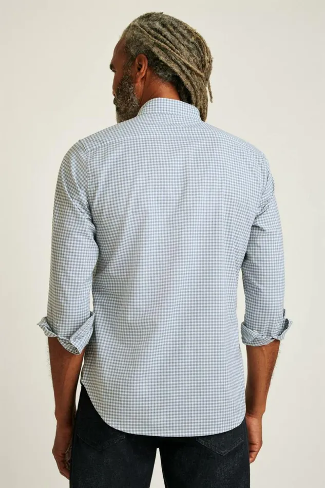 Men Everyday Shirt Sky White Gingham Bonobos Business Casual Shirts