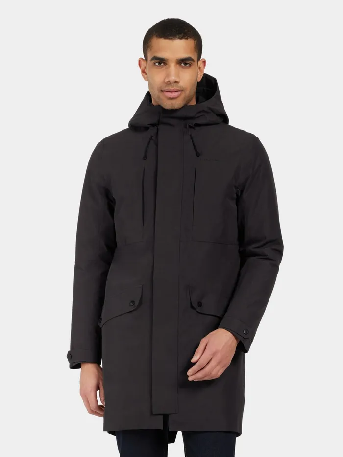 Men Falke Parka Black Didriksons Autumn Jackets