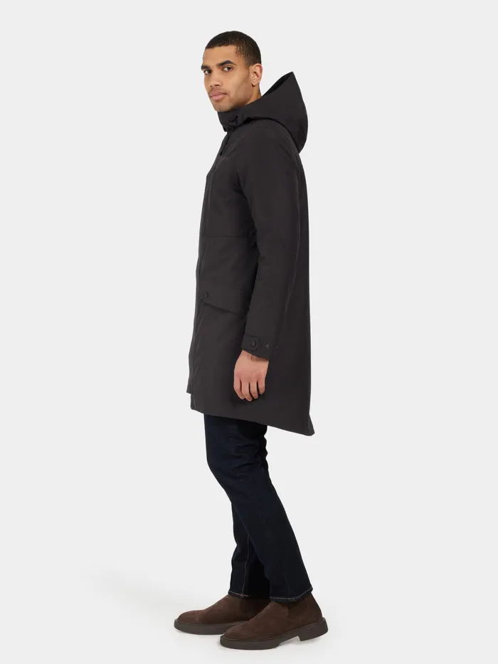 Men Falke Parka Black Didriksons Autumn Jackets