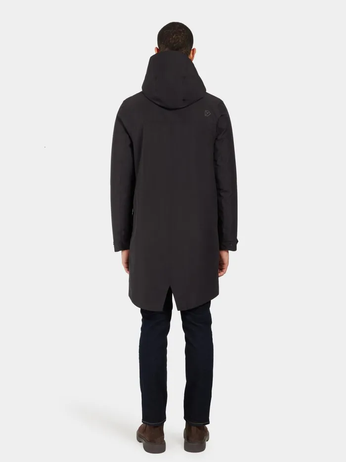 Men Falke Parka Black Didriksons Autumn Jackets