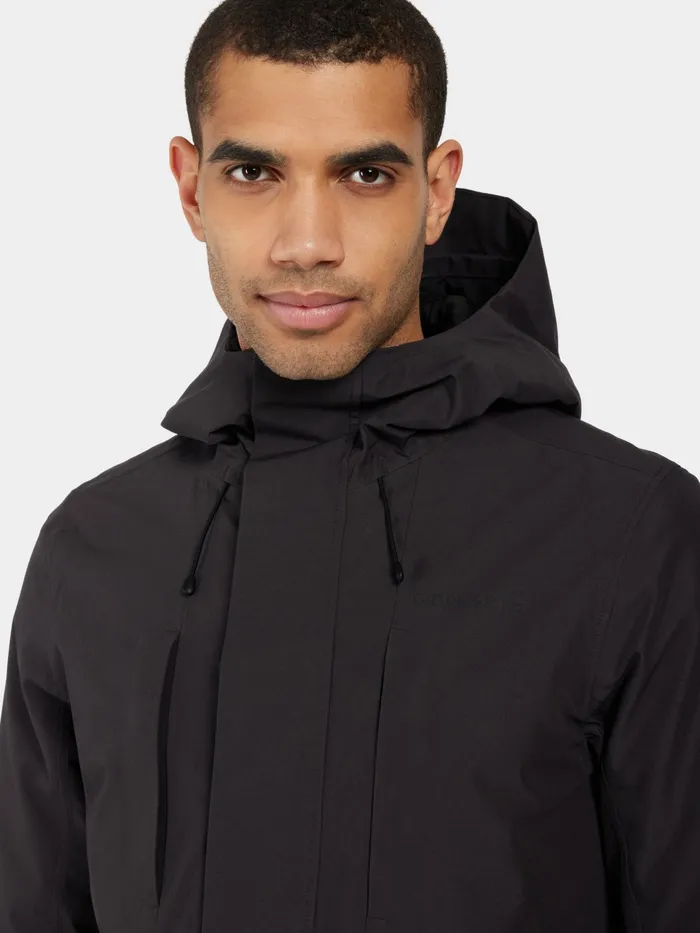 Men Falke Parka Black Didriksons Autumn Jackets