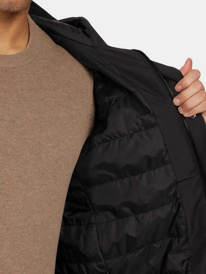 Men Falke Parka Black Didriksons Autumn Jackets