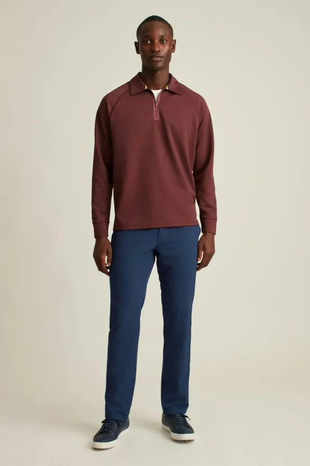 Men Fall Ball Long Sleeve Golf Polo Bordeaux Bonobos Golf Polos and Tops