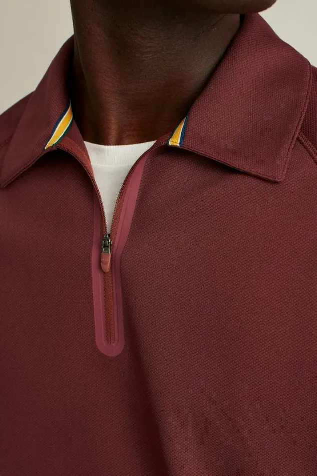 Men Fall Ball Long Sleeve Golf Polo Bordeaux Bonobos Golf Polos and Tops
