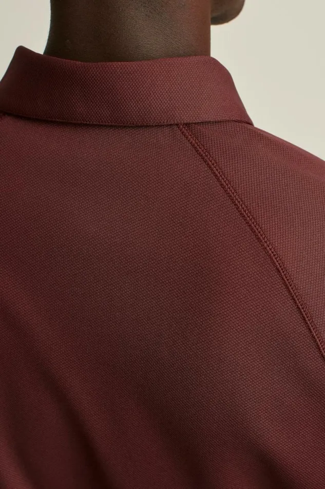 Men Fall Ball Long Sleeve Golf Polo Bordeaux Bonobos Golf Polos and Tops