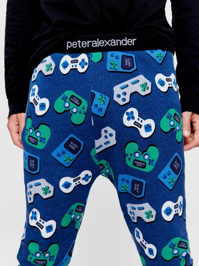 Men Gamer Long John Pj Pant Multi Peter Alexander Pants