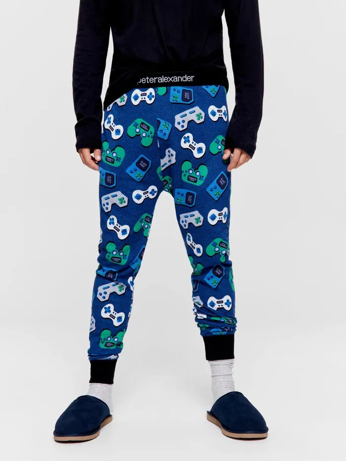 Men Gamer Long John Pj Pant Multi Peter Alexander Pants