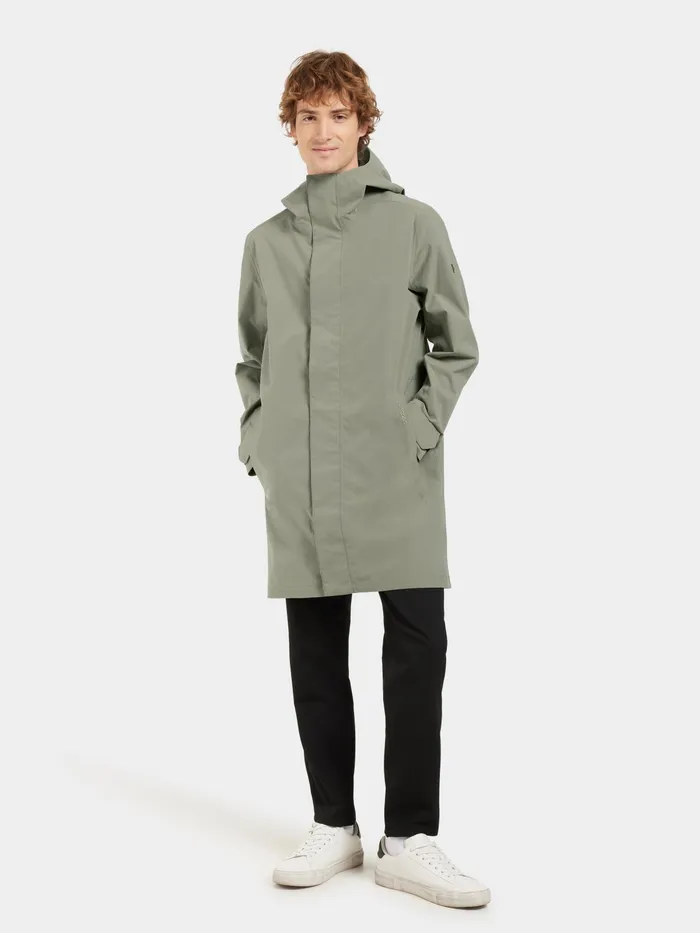 Men George Parka Mistel Green Didriksons Spring Jackets