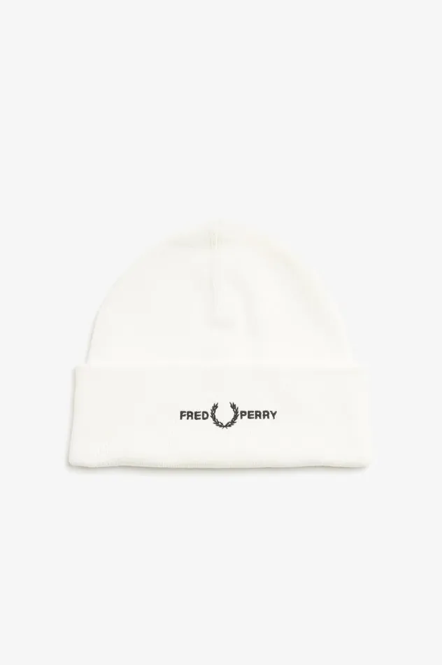 Men Graphic Beanie Snow White Fred Perry Accessories