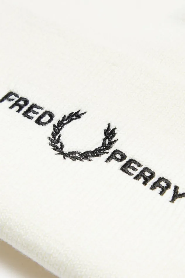 Men Graphic Beanie Snow White Fred Perry Accessories