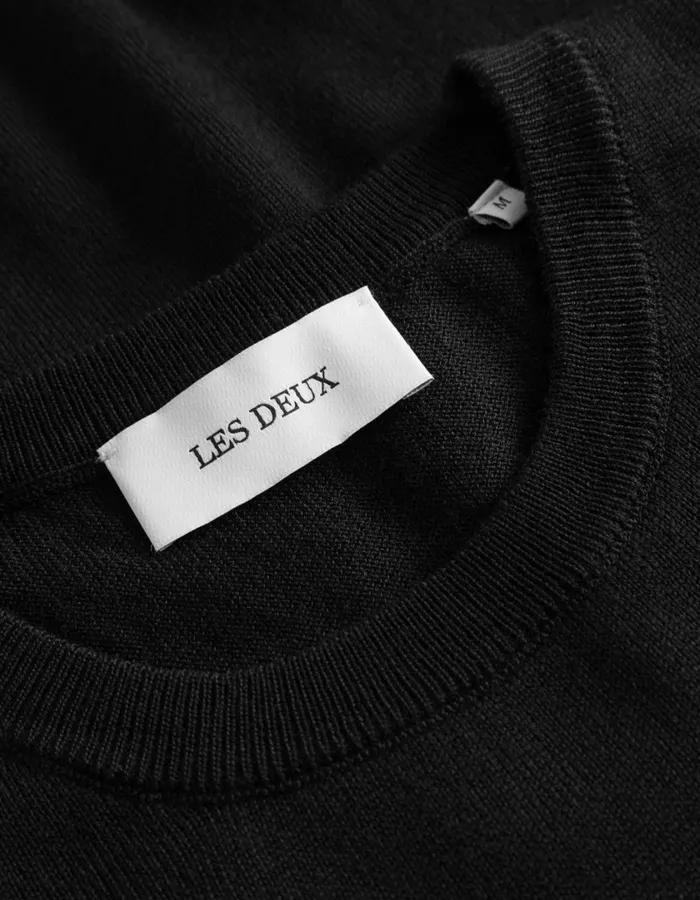 Men Greyson Merino Knit 8211 BlackBlack Les Deux Knitwear
