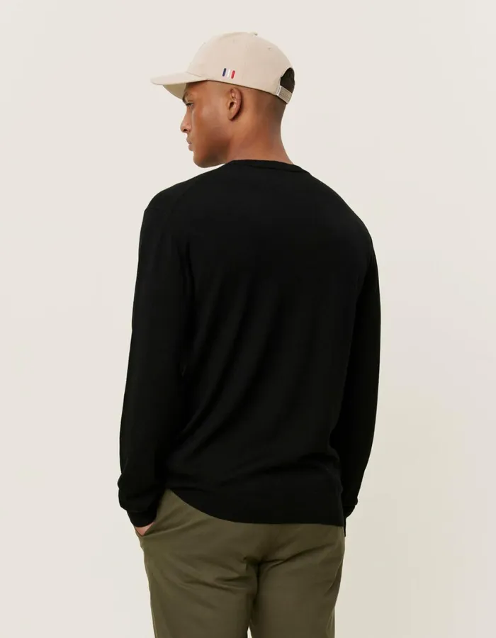 Men Greyson Merino Knit 8211 BlackBlack Les Deux Knitwear