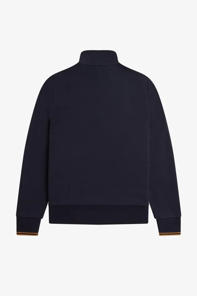 Men Half Zip Sweatshirt Navydark Caramel Fred Perry Sweatshirts