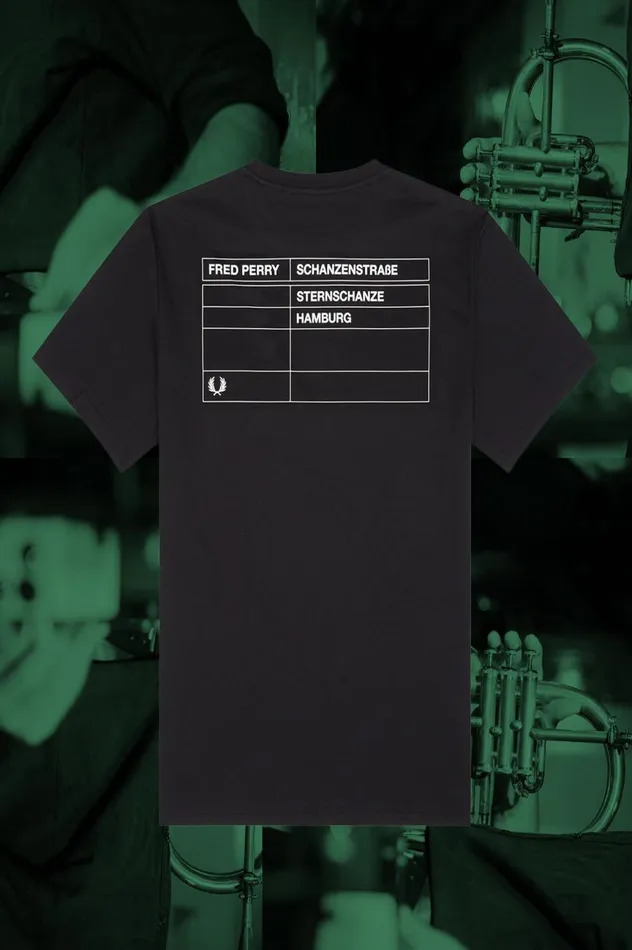 Men Hamburg Ringer TShirt Black Fred Perry TShirts