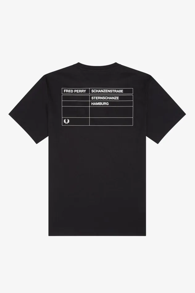 Men Hamburg Ringer TShirt Black Fred Perry TShirts