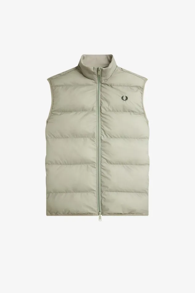 Men Insulated Gilet Seagrass Fred Perry Coats and Jackets