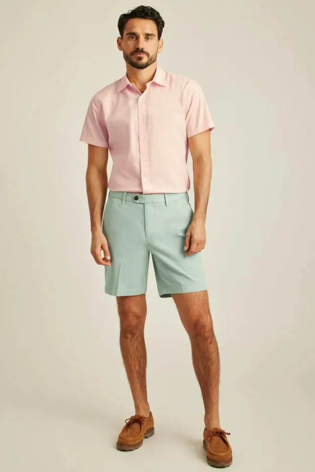 Men Italian Stretch Chino Shorts Mint Green Bonobos Chino Shorts