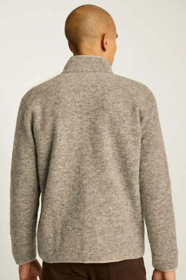 Men Italian Wool Fleece Jacket Natural Grey Bonobos Jackets and Coats