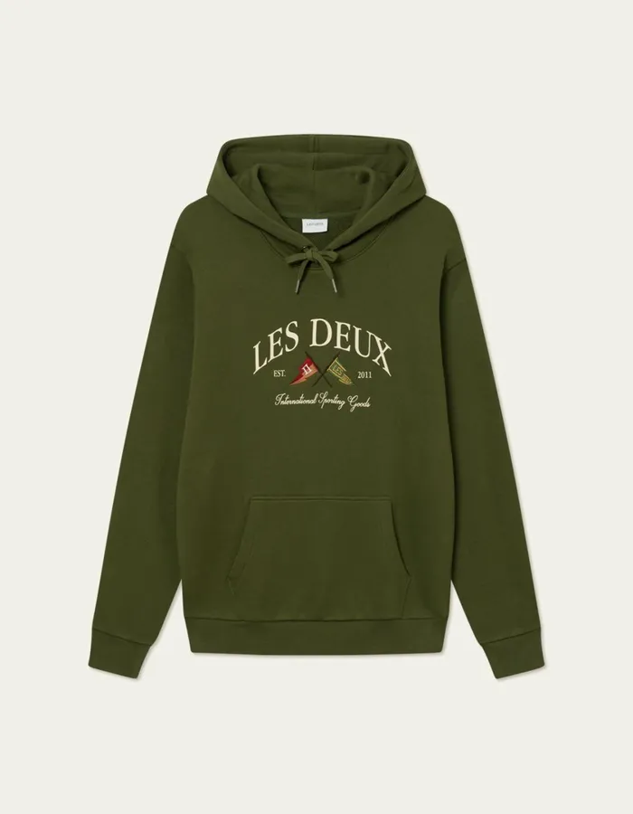 Men Ivy League Hoodie 8211 Chive Green Les Deux HoodiesSweatshirts