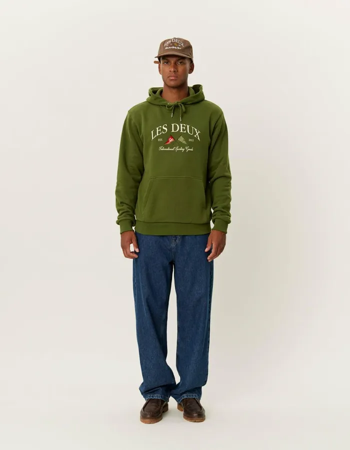 Men Ivy League Hoodie 8211 Chive Green Les Deux HoodiesSweatshirts