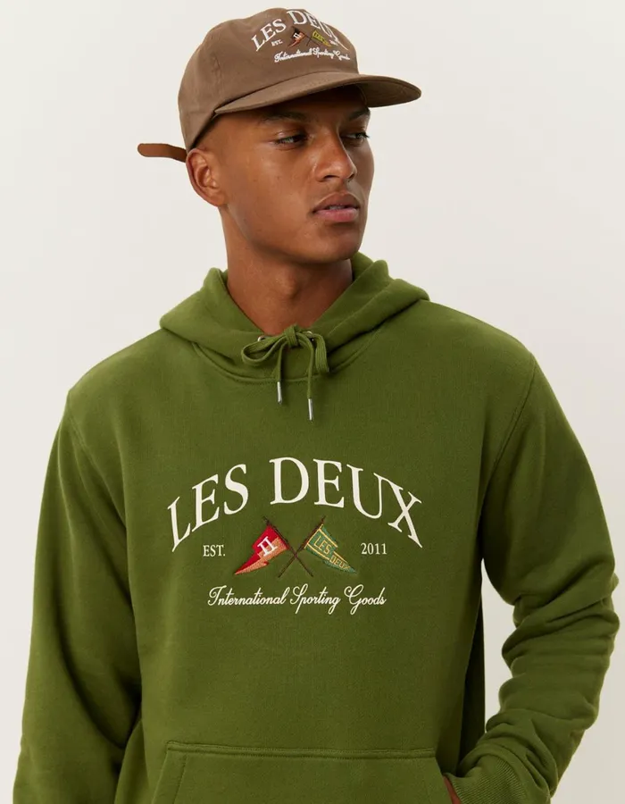 Men Ivy League Hoodie 8211 Chive Green Les Deux HoodiesSweatshirts