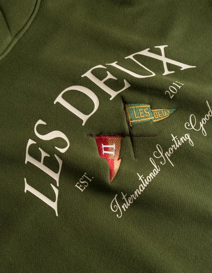 Men Ivy League Hoodie 8211 Chive Green Les Deux HoodiesSweatshirts