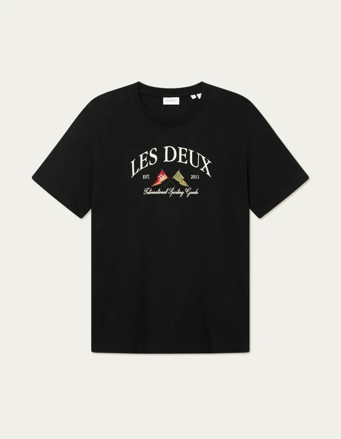 Men Ivy League TShirt 8211 BlackBlack Les Deux Tshirts