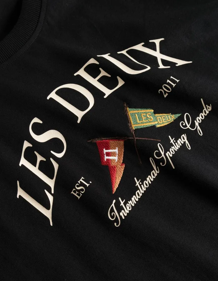 Men Ivy League TShirt 8211 BlackBlack Les Deux Tshirts