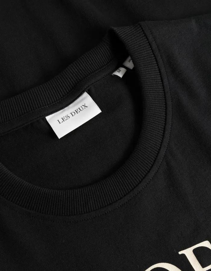 Men Ivy League TShirt 8211 BlackBlack Les Deux Tshirts