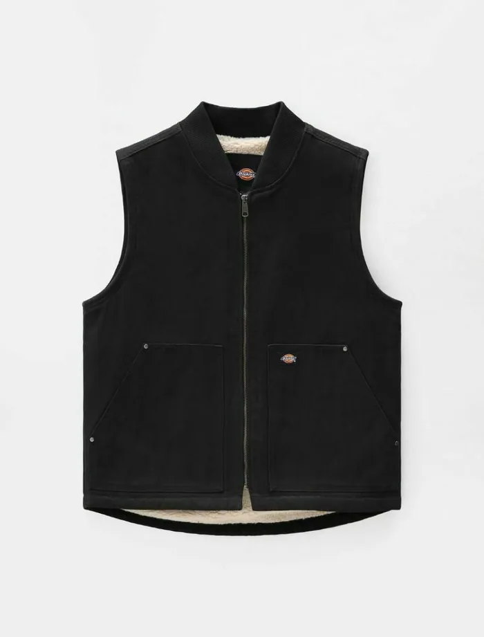Men Jackets Dickies Duck Canvas Vest Black