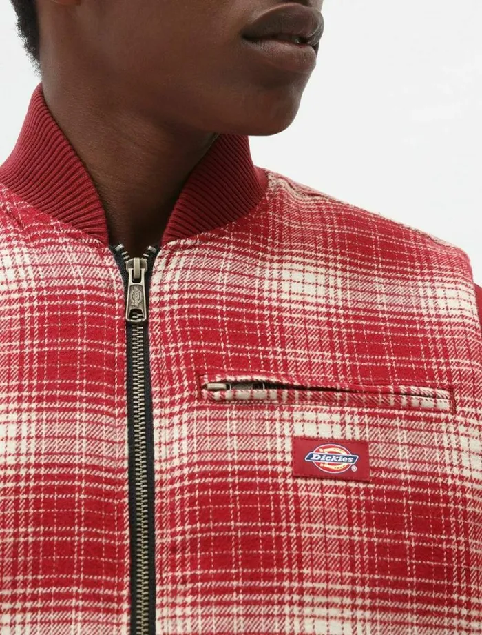 Men Jackets Dickies Pedro Bay Vest Bikg Red