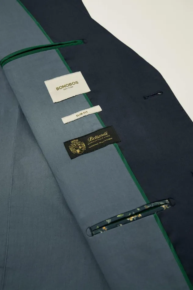 Men Jetsetter Italian Cotton Blazer Admiral Navy Bonobos Blazers and Sport Coats