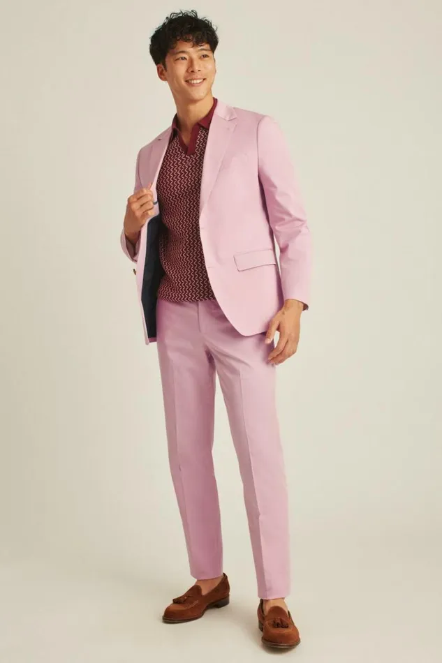 Men Jetsetter Italian Cotton Blazer Cherry Malt Bonobos Blazers and Sport Coats