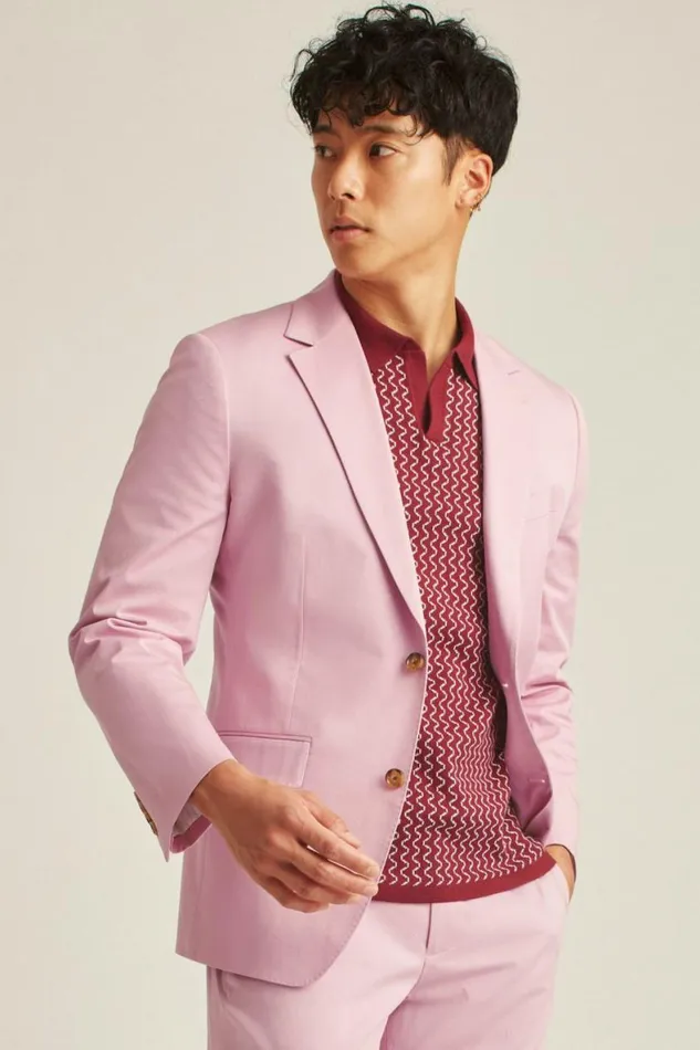 Men Jetsetter Italian Cotton Blazer Cherry Malt Bonobos Blazers and Sport Coats