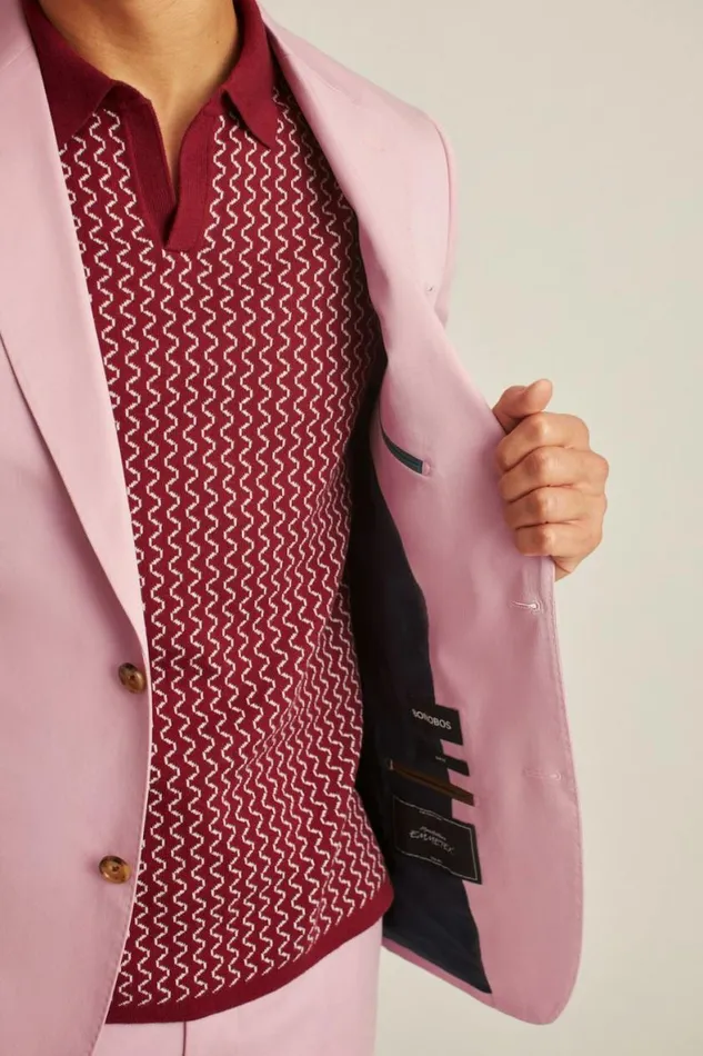 Men Jetsetter Italian Cotton Blazer Cherry Malt Bonobos Blazers and Sport Coats